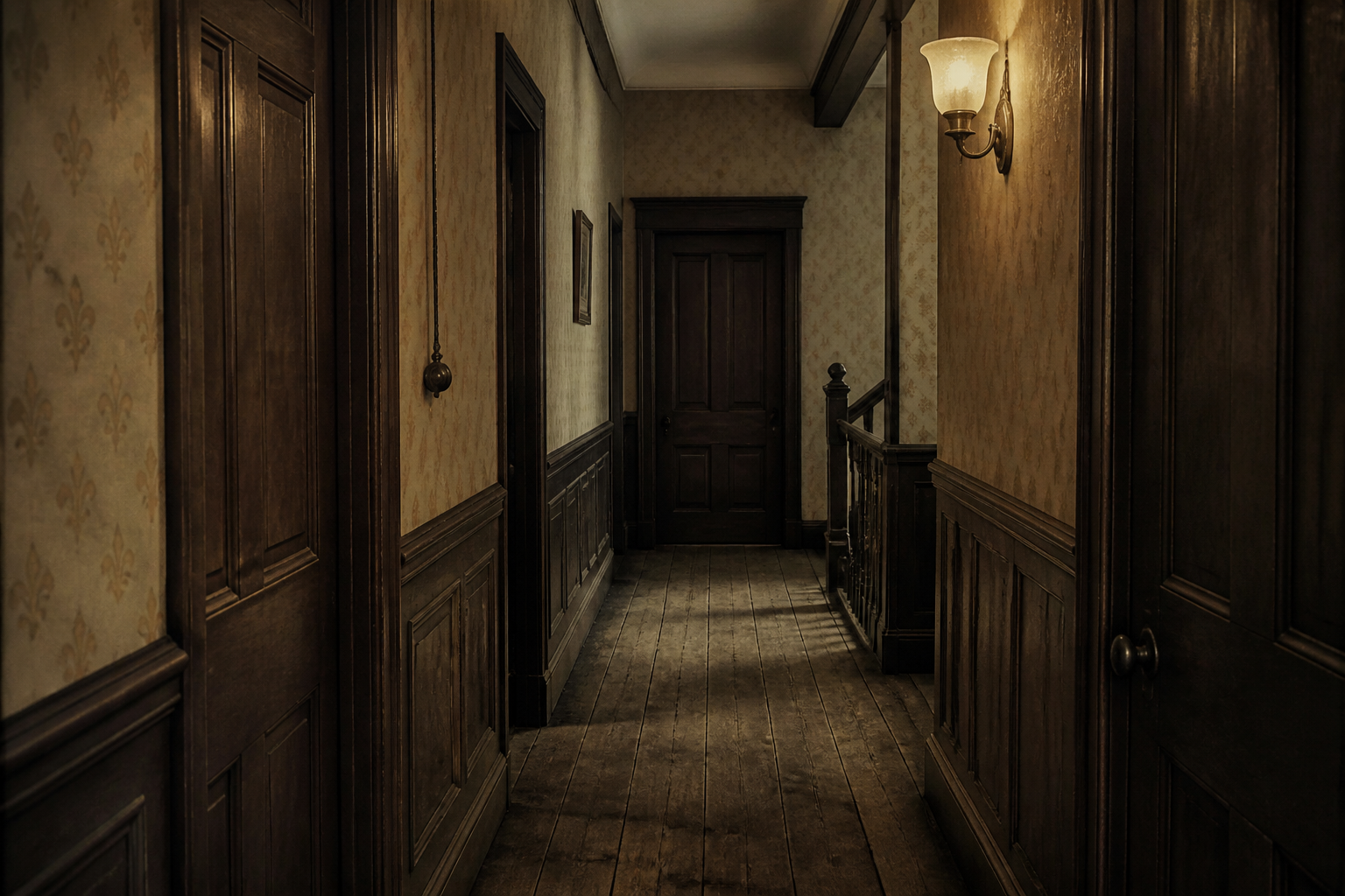 Borley Rectory corridor editorial reconstruction