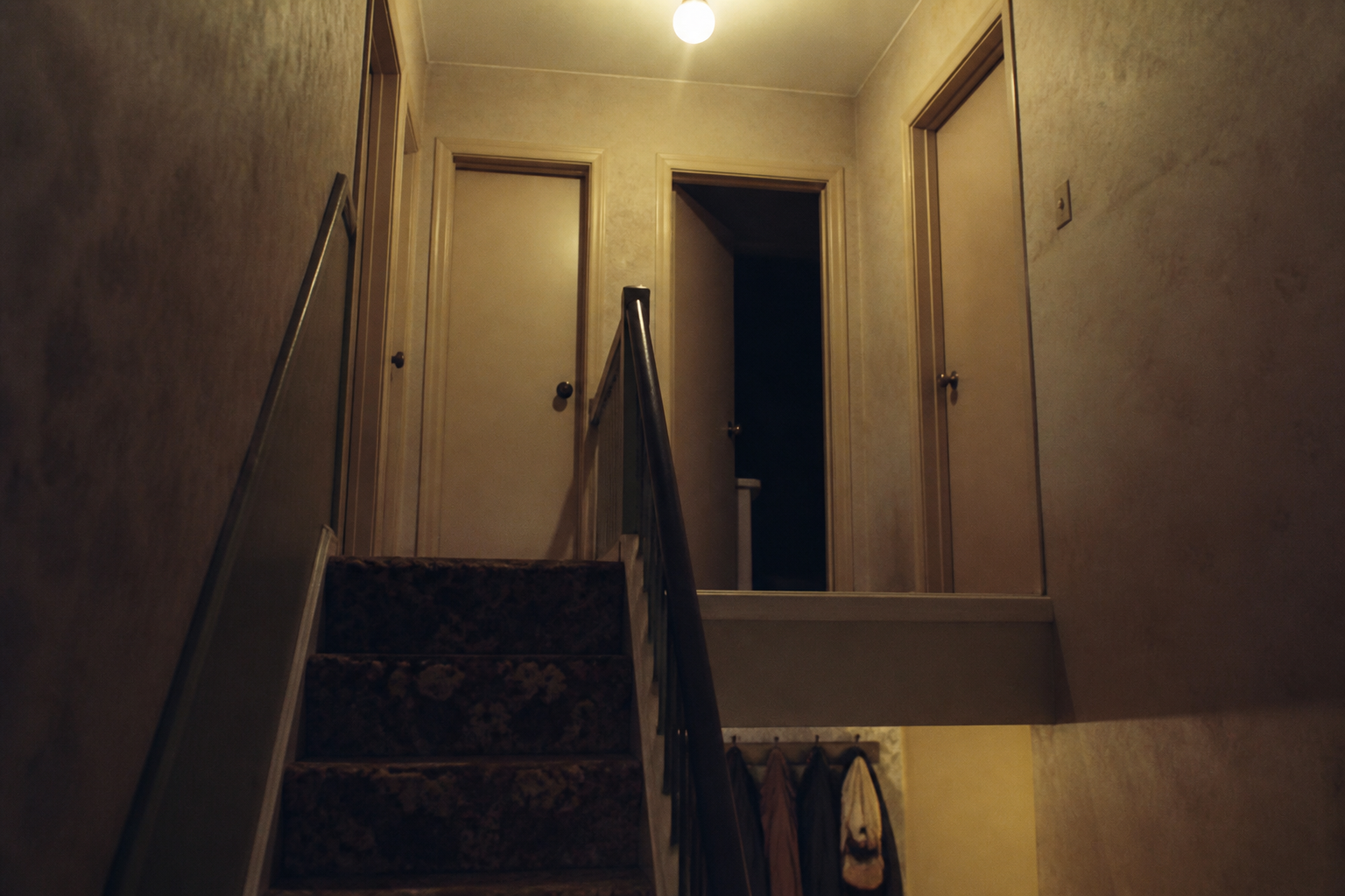 Dark staircase inspired by the Enfield Poltergeist house