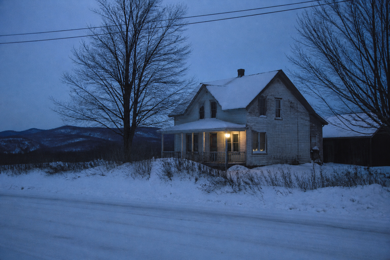 Order of the Solar Temple Quebec farmhouse shown as original editorial artwork