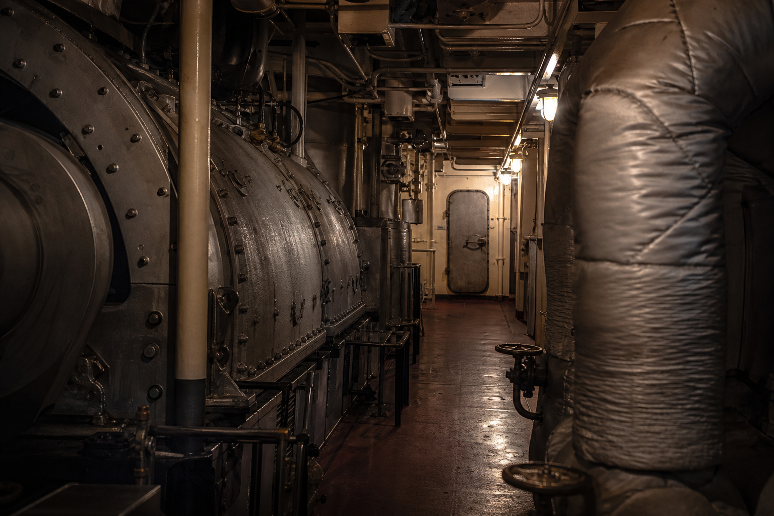 Haunted Queen Mary engine-room passage connected to reports near a watertight door