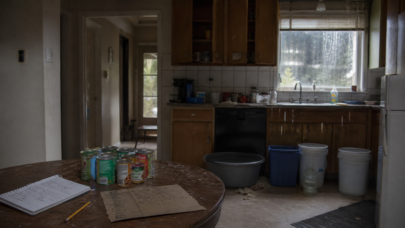 The Last House Netflix survival kitchen with rationed supplies