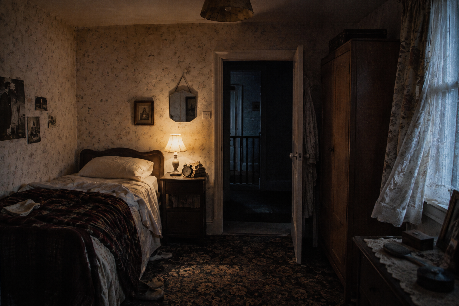 Black Monk of Pontefract bedroom inspired by the reported 1966 haunting